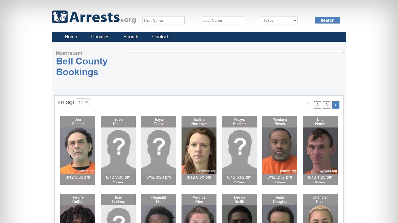 Bell County Arrests and Inmate Search
